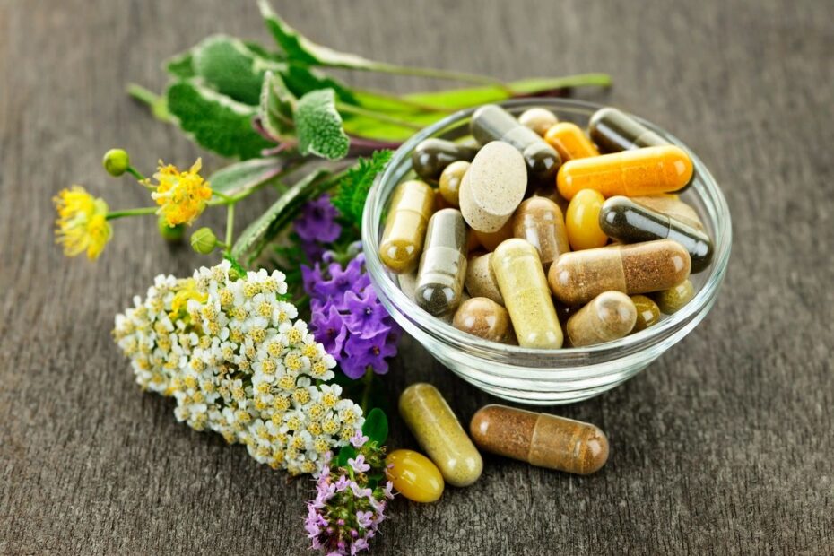 Collection of herbs and supplements